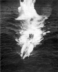 Air attack on a submarine