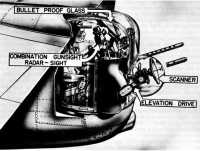 Drawing of an an AGL type 
radar installed in the tail gun turret of a large bomber