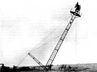 AN/TRC-6 antenna array is 
lowered for removal to another site