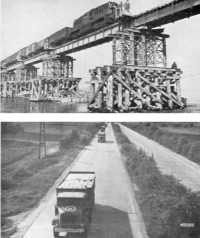 Support of the final 
offensive against Germany included rail and truck movements across and beyond the Rhine